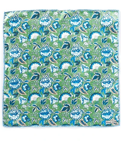 Edward Armah Floral Silk Pocket Square