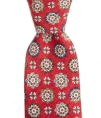 Edward Armah Medallion 3.3#double; Silk Tie