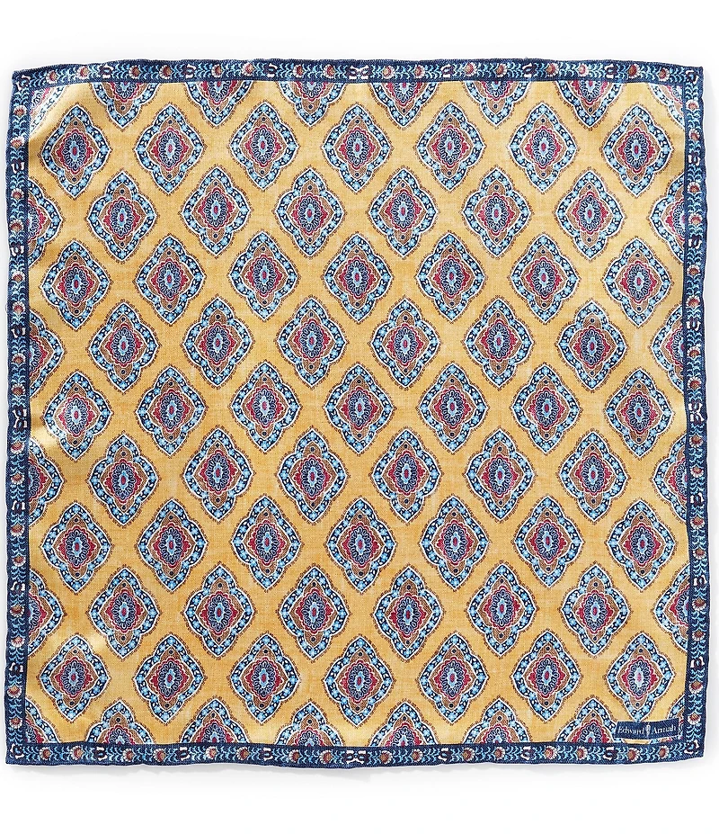 Edward Armah Medallion Silk Pocket Square