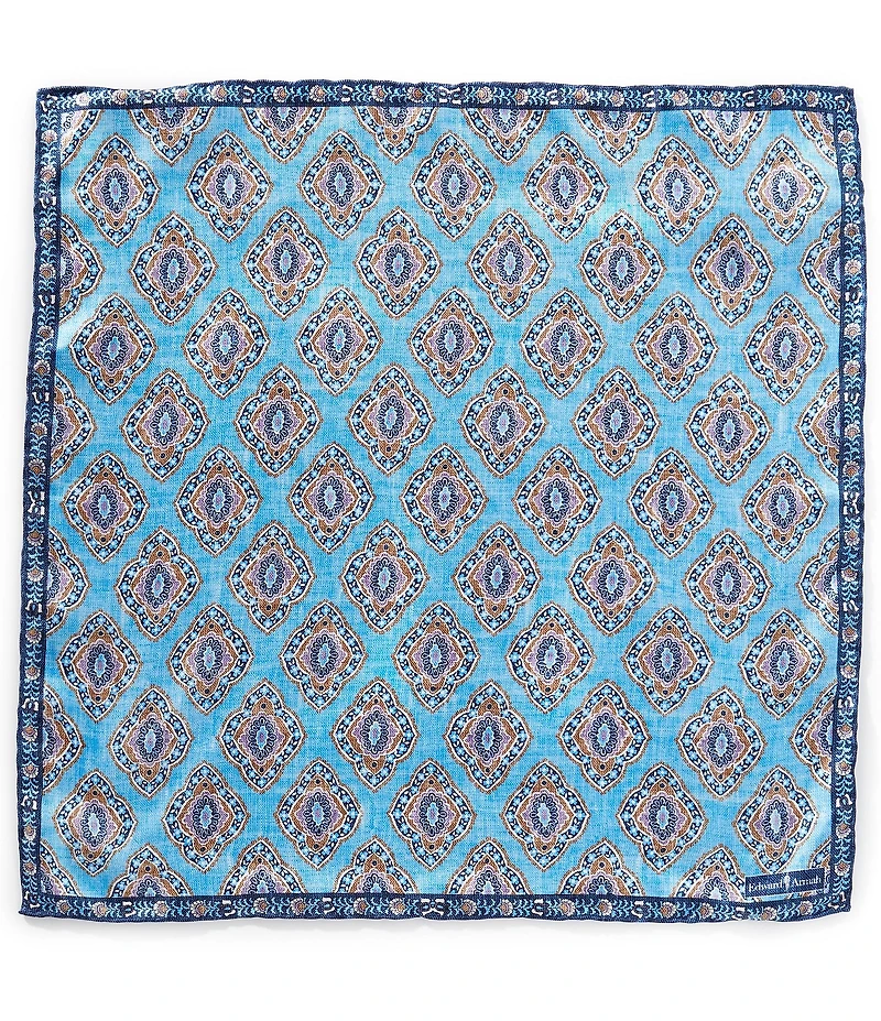 Edward Armah Medallion Silk Pocket Square