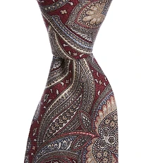 Edward Armah Muted Paisley 3.5#double; Silk Tie