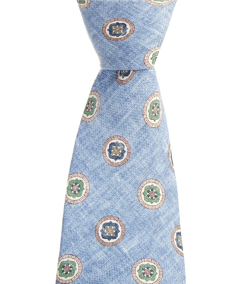 Edward Armah Open Medallion 3.3#double; Silk Tie
