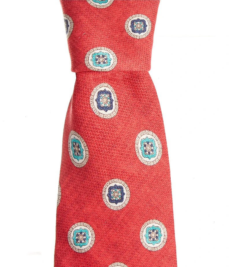 Edward Armah Open Medallion 3.3#double; Silk Tie