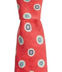 Edward Armah Open Medallion 3.3#double; Silk Tie