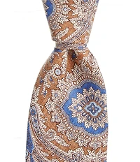 Edward Armah Paisley 3.3#double; Silk Tie