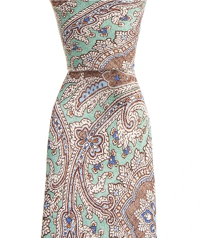 Edward Armah Paisley 3.3#double; Silk Tie