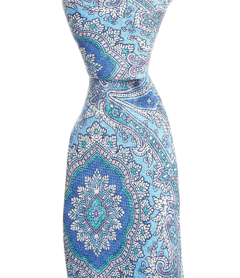 Edward Armah Paisley 3.3#double; Silk Tie