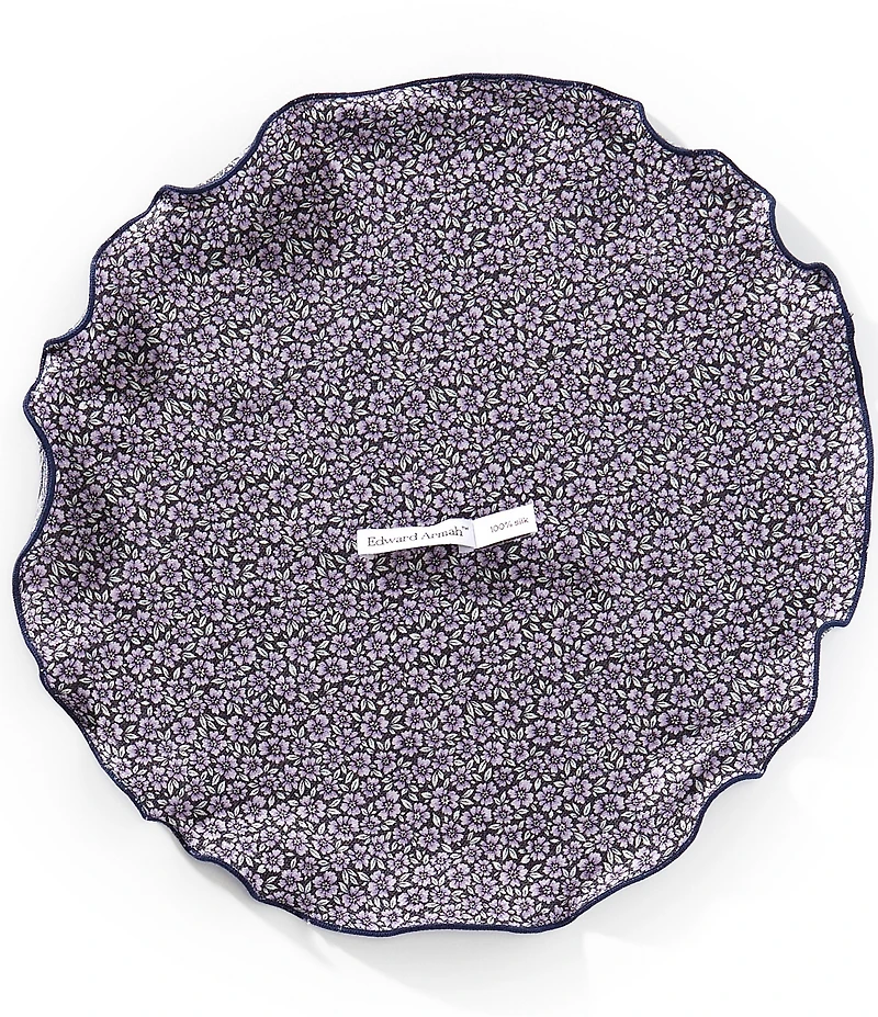 Edward Armah Paisley Floral Silk Pocket Square