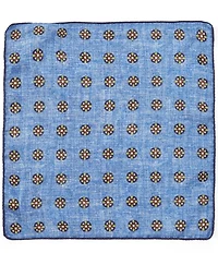 Edward Armah Classic Exploded Paisley Reversible Silk Pocket Square