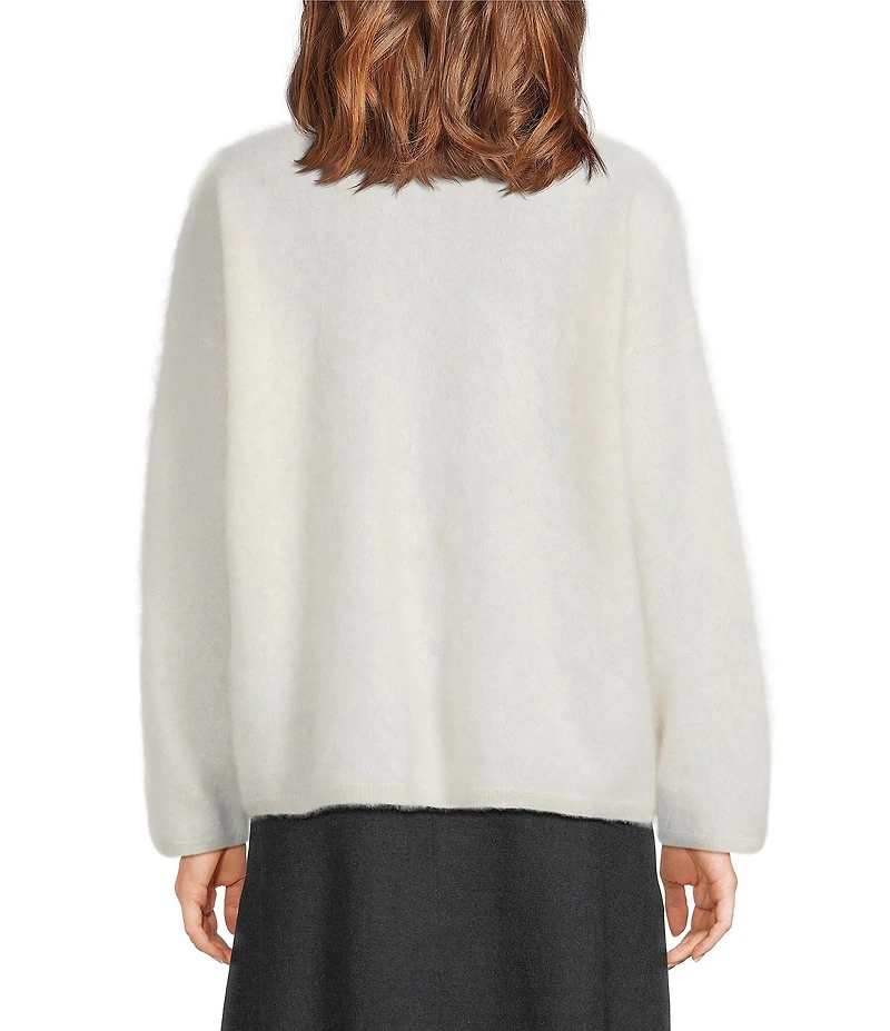 Eileen Fisher Cashmere Fluff Knit Round Neck Long Sleeve Sweater