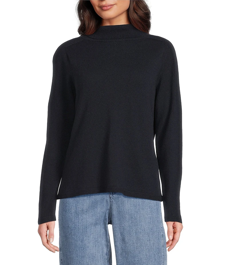 Eileen Fisher Cashmere Knit Turtleneck Long Sleeve Sweater