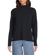 Eileen Fisher Cashmere Knit Turtleneck Long Sleeve Sweater