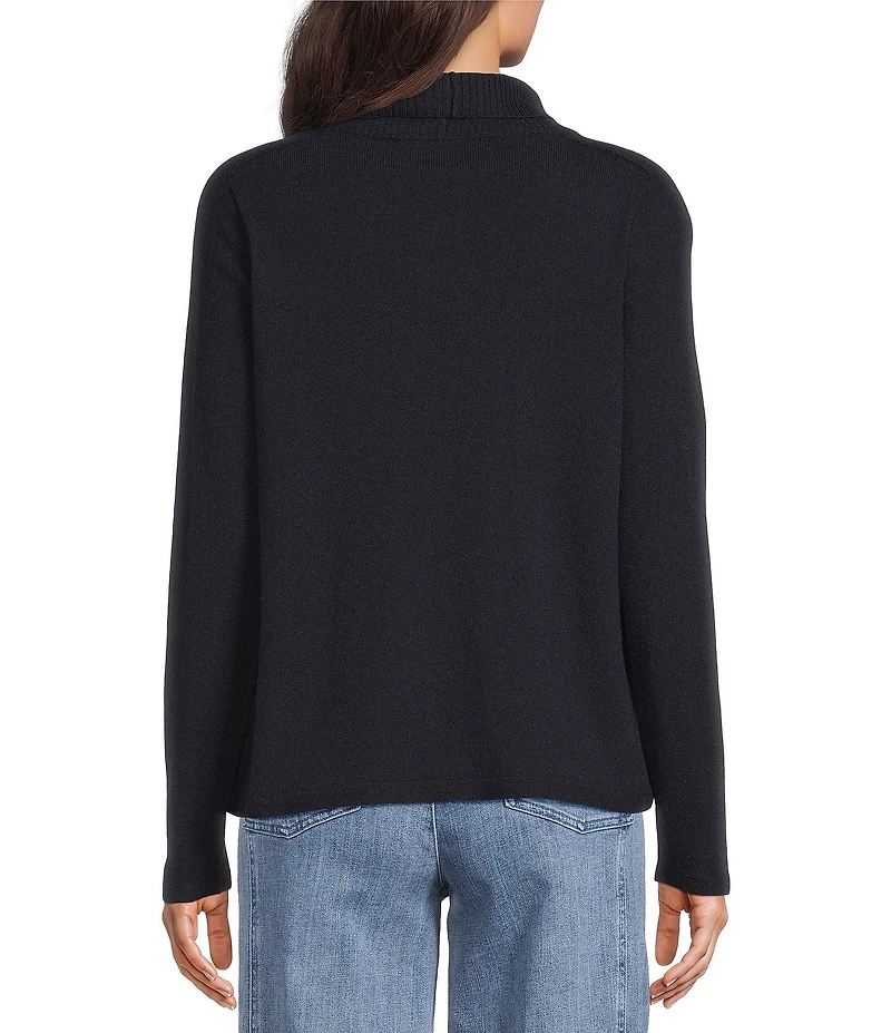 Eileen Fisher Cashmere Knit Turtleneck Long Sleeve Sweater