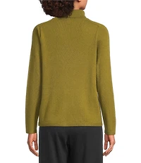 Eileen Fisher Cashmere Knit Turtleneck Long Sleeve Sweater