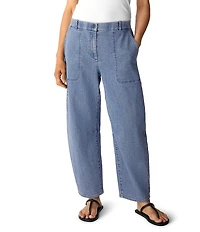 Eileen Fisher Classic-Weight Stretch Denim Ankle Arch Jean