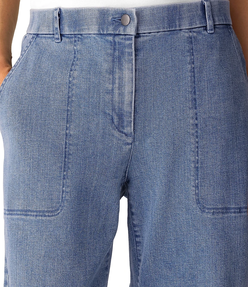 Eileen Fisher Classic-Weight Stretch Denim Ankle Arch Jean