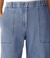 Eileen Fisher Classic-Weight Stretch Denim Ankle Arch Jean