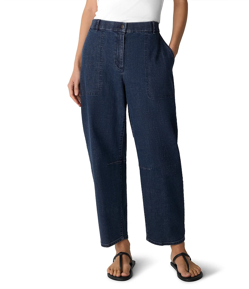 Eileen Fisher Classic-Weight Stretch Denim Ankle Arch Jean