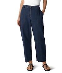 Eileen Fisher Classic-Weight Stretch Denim Ankle Arch Jean