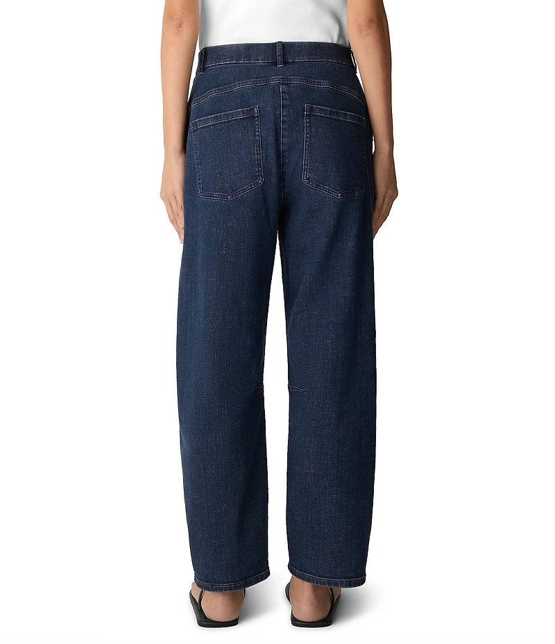 Eileen Fisher Classic-Weight Stretch Denim Ankle Arch Jean