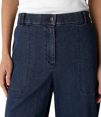 Eileen Fisher Classic-Weight Stretch Denim Ankle Arch Jean