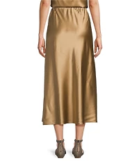 Eileen Fisher Coordinating Stretch Silk Charmeuse Full Skirt