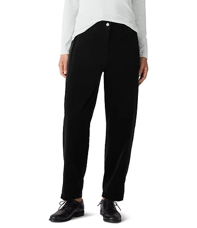 Eileen Fisher Corduroy Mid-Rise Lantern Ankle Pants