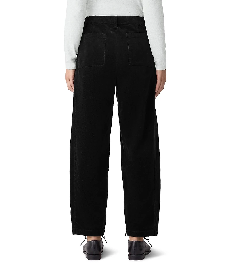 Eileen Fisher Corduroy Mid-Rise Lantern Ankle Pants