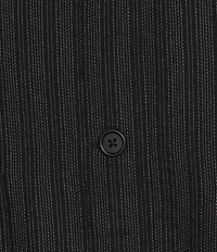 Eileen Fisher Cotton-Blend Stripe Stitch Stand Collar Long Sleeve Elastic Hem Button-Front Jacket