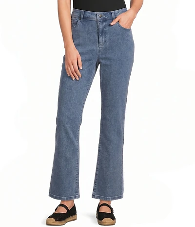 Eileen Fisher Cotton Stretch Denim Mid-Rise Ankle Kick Flare Jeans