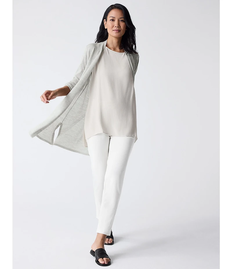 Eileen Fisher Washable Stretch Crepe Slim Leg Ankle Pants