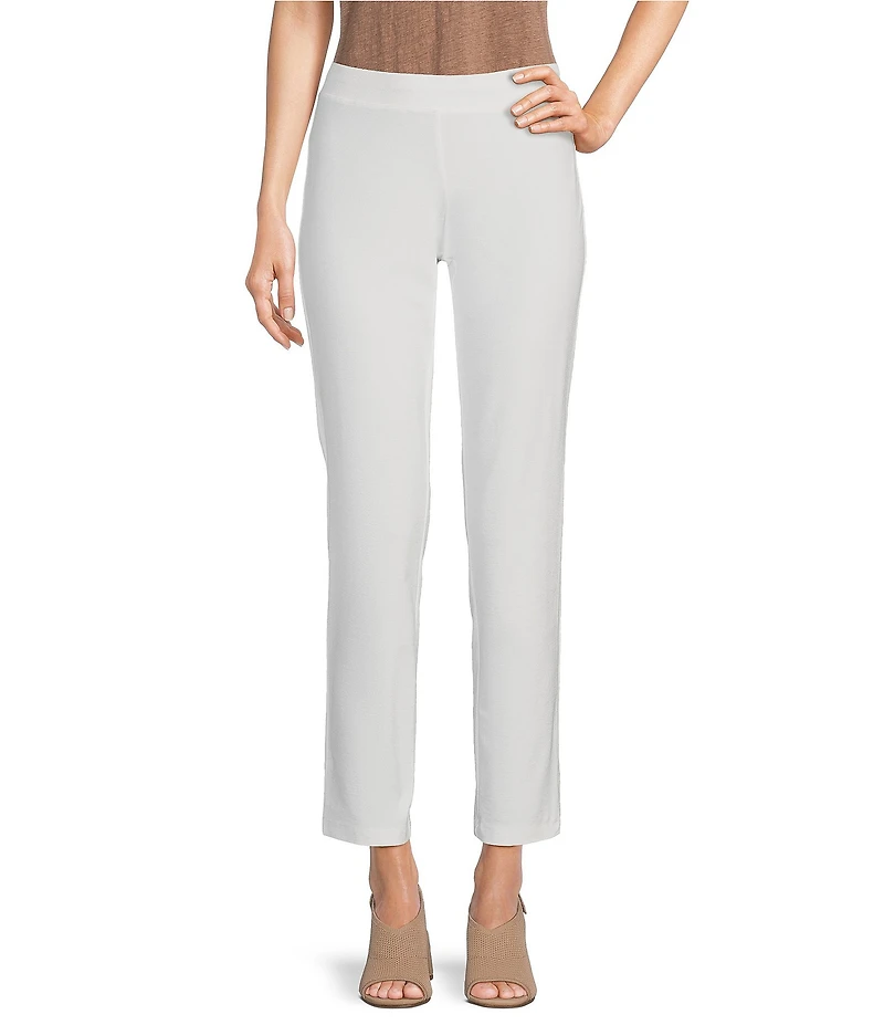 Eileen Fisher Washable Stretch Crepe Slim Leg Ankle Pants