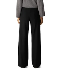 Eileen Fisher Crepe High-Waist Wide Leg Pants