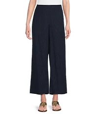 Eileen Fisher Crinkle Texture Plisse Wide Leg Ankle Pants
