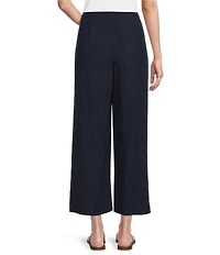 Eileen Fisher Crinkle Texture Plisse Wide Leg Ankle Pants