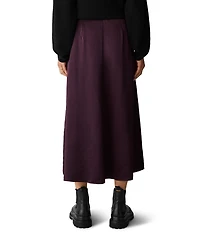 Eileen Fisher Crinkled Textured Satin A-Line Skirt