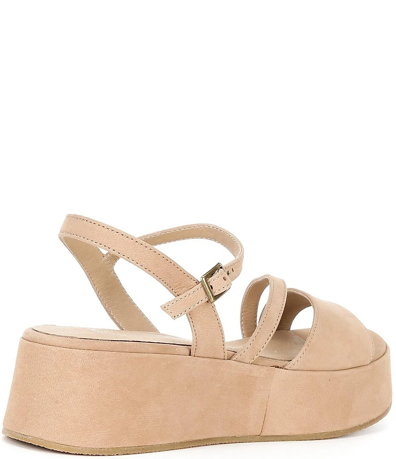 Eileen Fisher Dae Nubuck Ankle Strap Platform Sandals