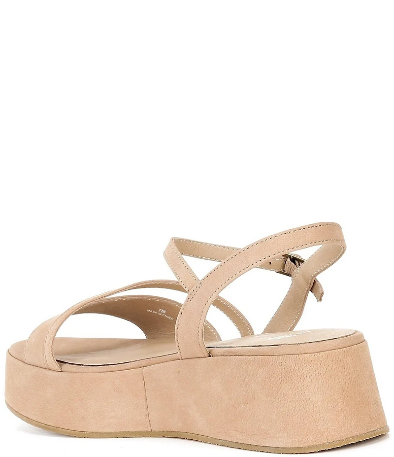 Eileen Fisher Dae Nubuck Ankle Strap Platform Sandals
