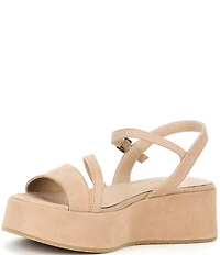Eileen Fisher Dae Nubuck Ankle Strap Platform Sandals