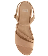 Eileen Fisher Dae Nubuck Ankle Strap Platform Sandals