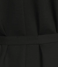 Eileen Fisher Double Knit Ponte High Neck Cap Sleeve Tie Waist Vest
