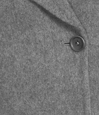 Eileen Fisher Doublefaced Wool Cloud Notch Lapel Long Sleeve Trench Coat