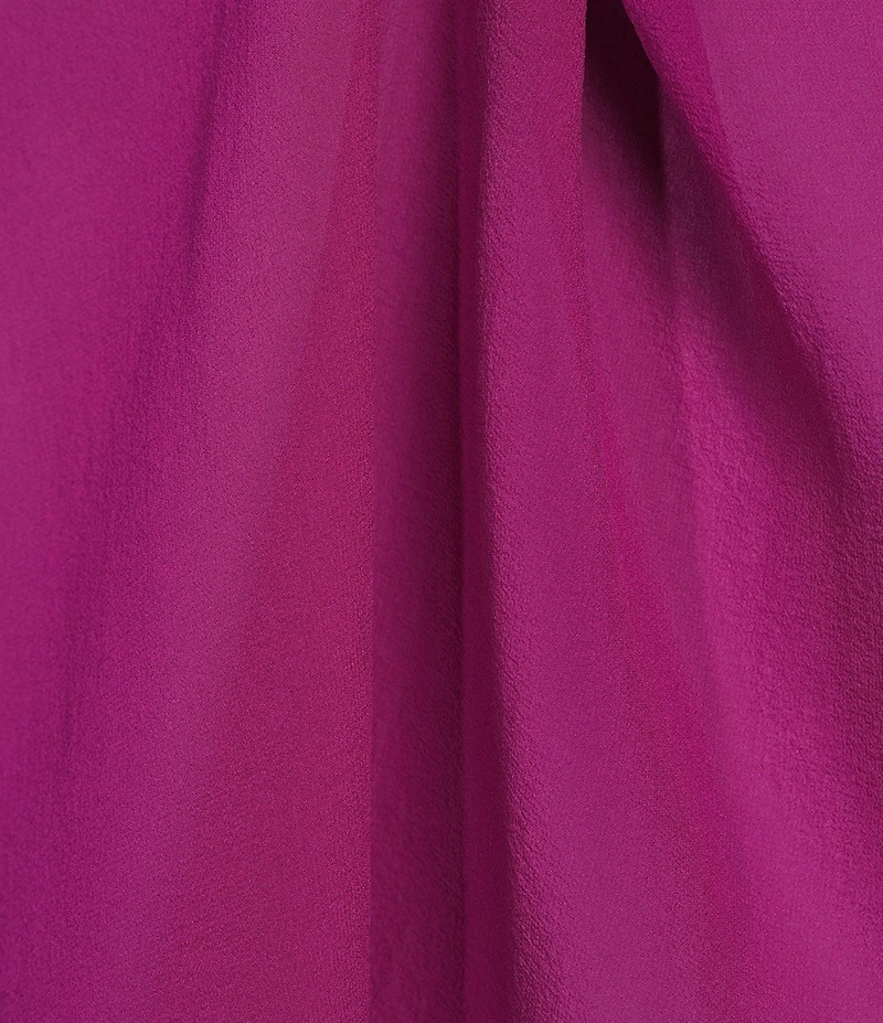 Eileen Fisher Fine Sheer Silk Georgette Open Front Long Sleeve Jacket