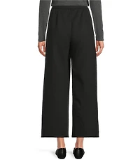 Eileen Fisher Flex Ponte Elastic Waist Wide Leg Ankle Pants