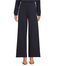 Eileen Fisher Flex Ponte High Waist Wide Leg Pants