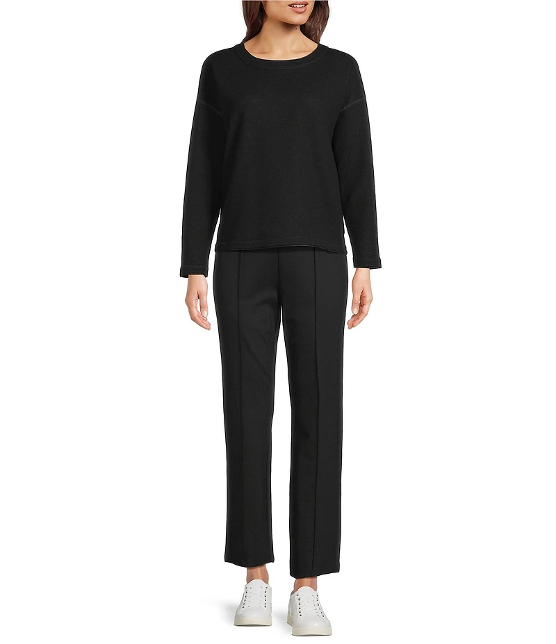 Eileen Fisher Flex Ponte High-Waisted Kick Flare Ankle Pants