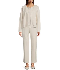 Eileen Fisher Flex Ponte High-Waisted Kick Flare Ankle Pants