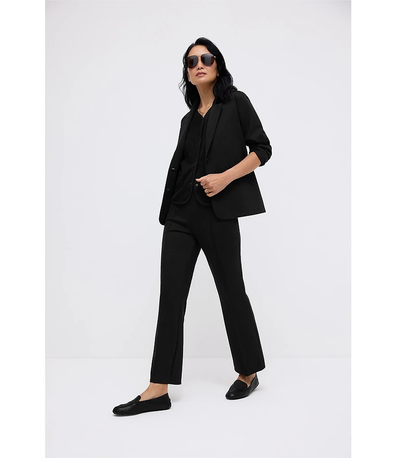 Eileen Fisher Flex Ponte Notch Lapel Long Sleeve Blazer
