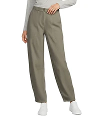 Eileen Fisher Garment Dyed Organic Cotton Utility Arch Ankle Pants