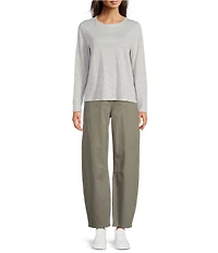 Eileen Fisher Garment Dyed Organic Cotton Utility Arch Ankle Pants
